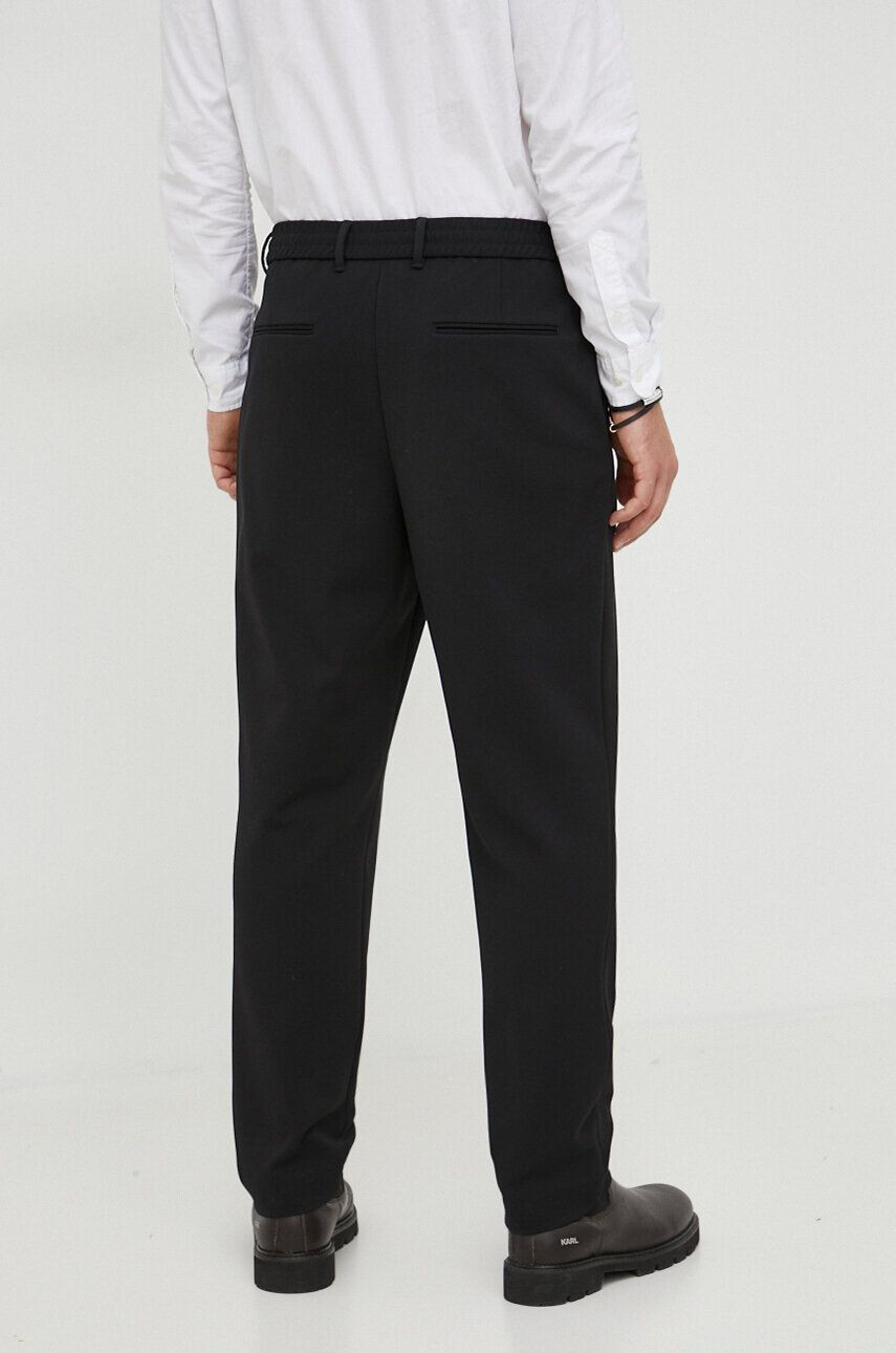 Boss pantaloni barbati culoarea negru drept - Pled.ro