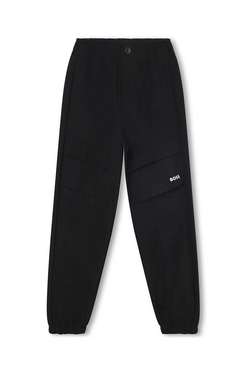 Boss pantaloni copii culoarea negru neted - Pled.ro