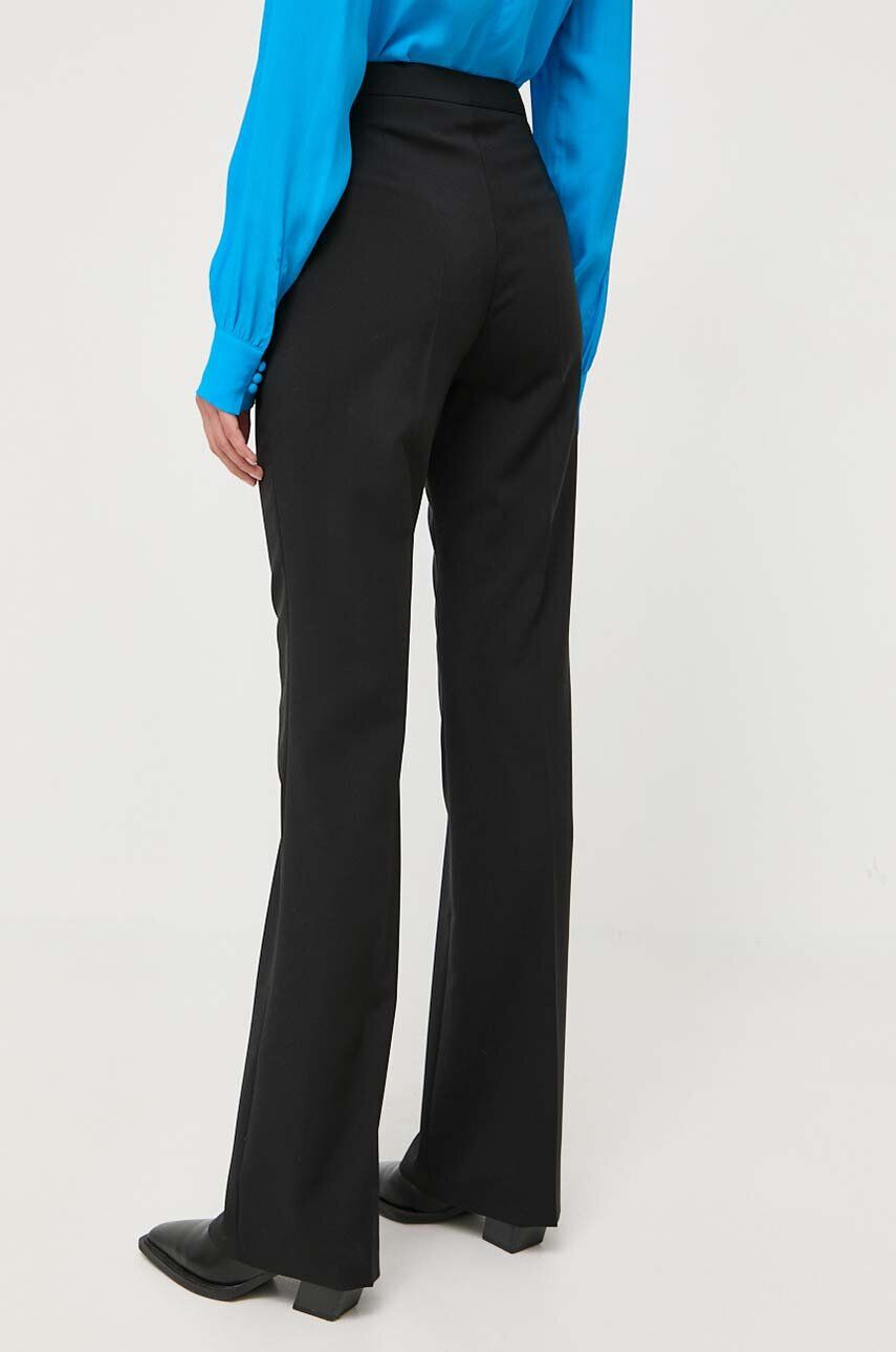 Boss pantaloni de lana culoarea gri drept - Pled.ro