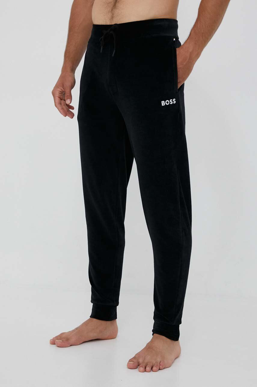 Boss pantaloni de lounge culoarea negru neted - Pled.ro