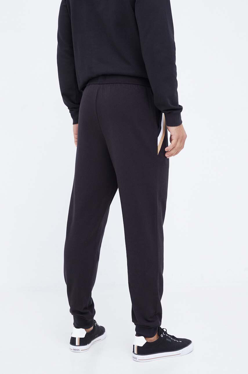 Boss pantaloni de lounge culoarea negru cu imprimeu - Pled.ro