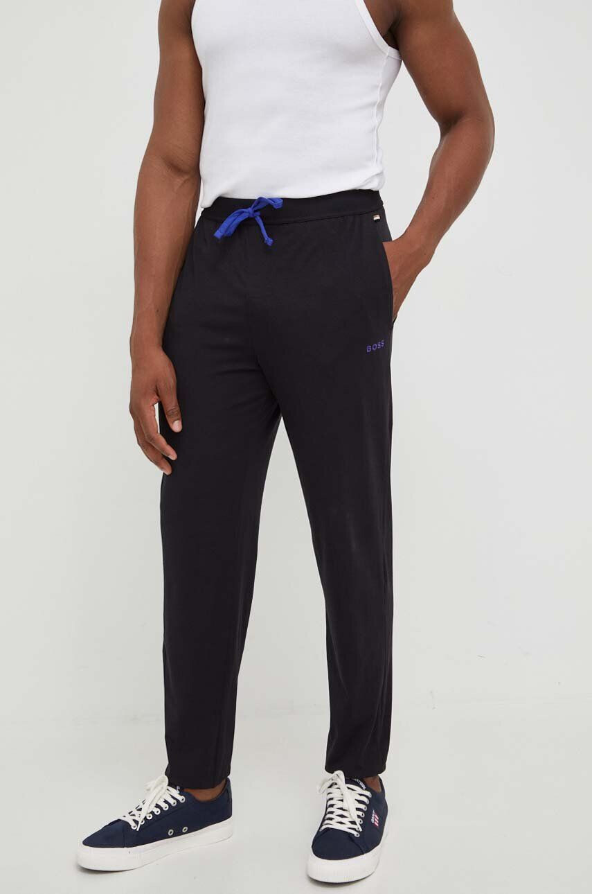 Boss pantaloni de lounge culoarea negru neted - Pled.ro