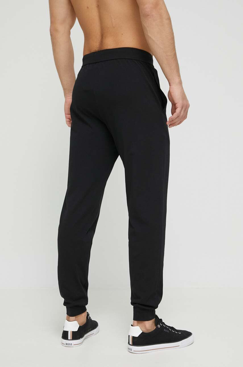 Boss pantaloni de lounge barbati culoarea negru cu imprimeu - Pled.ro