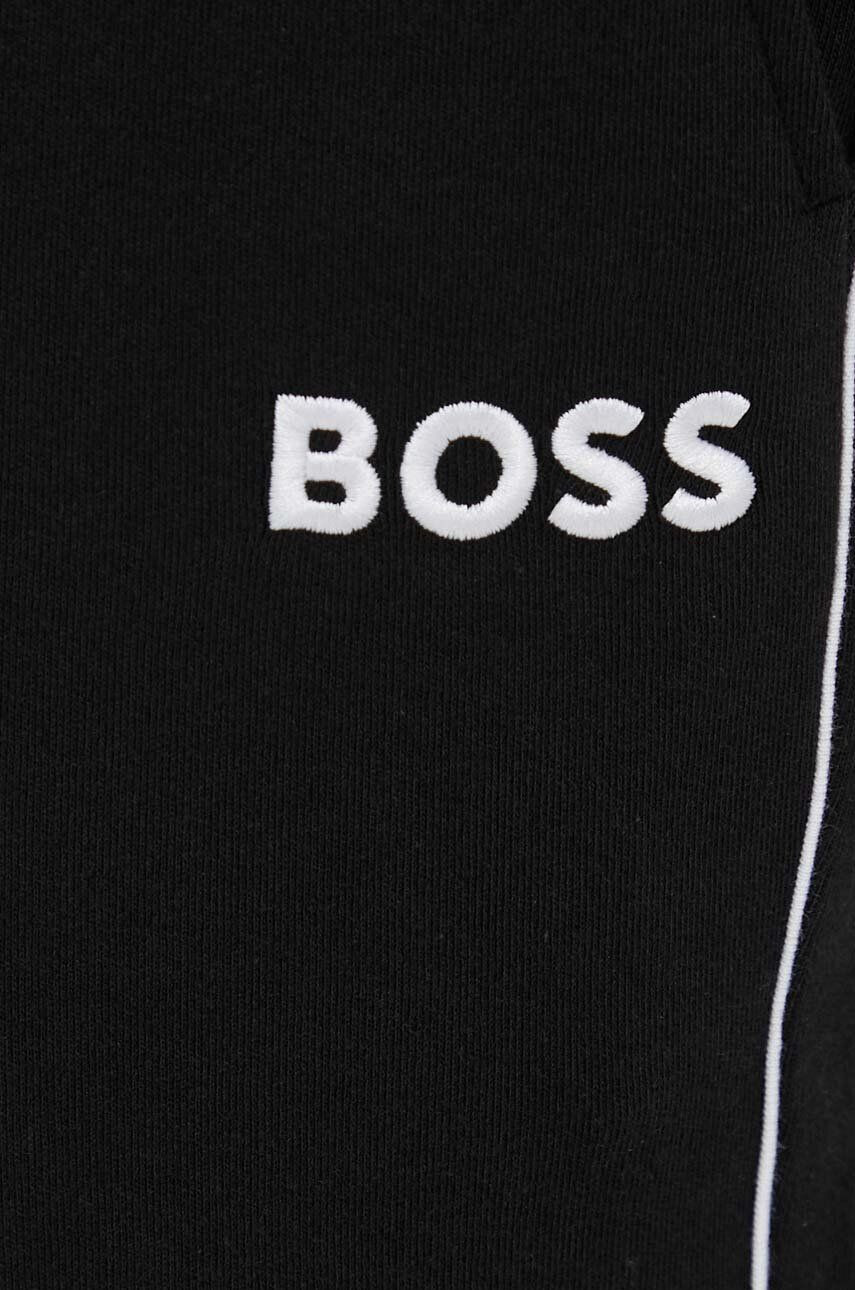 Boss pantaloni de lounge culoarea bej cu imprimeu - Pled.ro