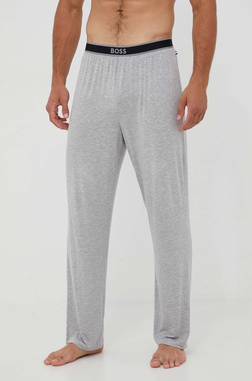 Boss pantaloni de pijama barbati culoarea gri neted - Pled.ro