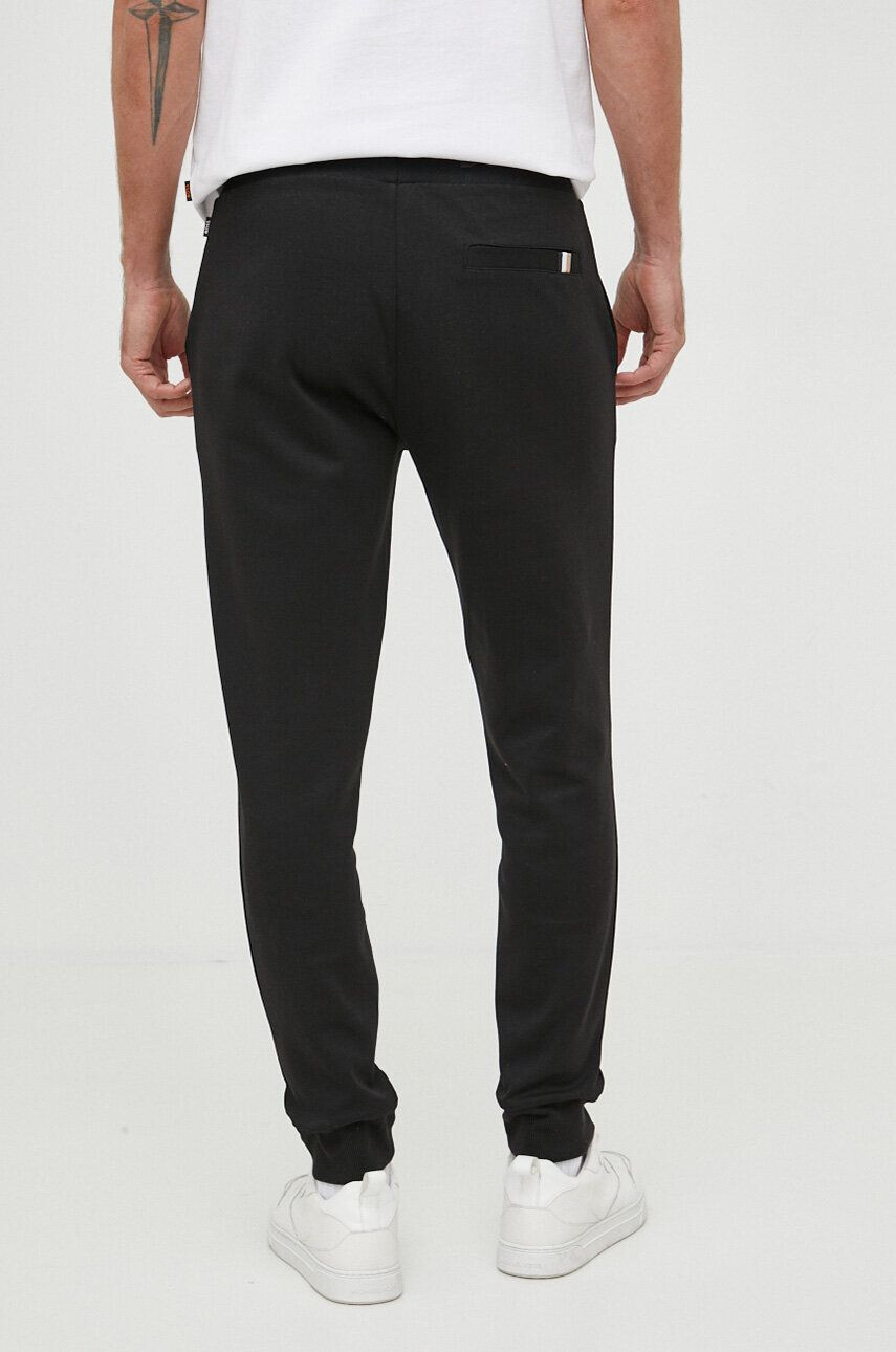 Boss pantaloni de trening culoarea negru cu imprimeu - Pled.ro