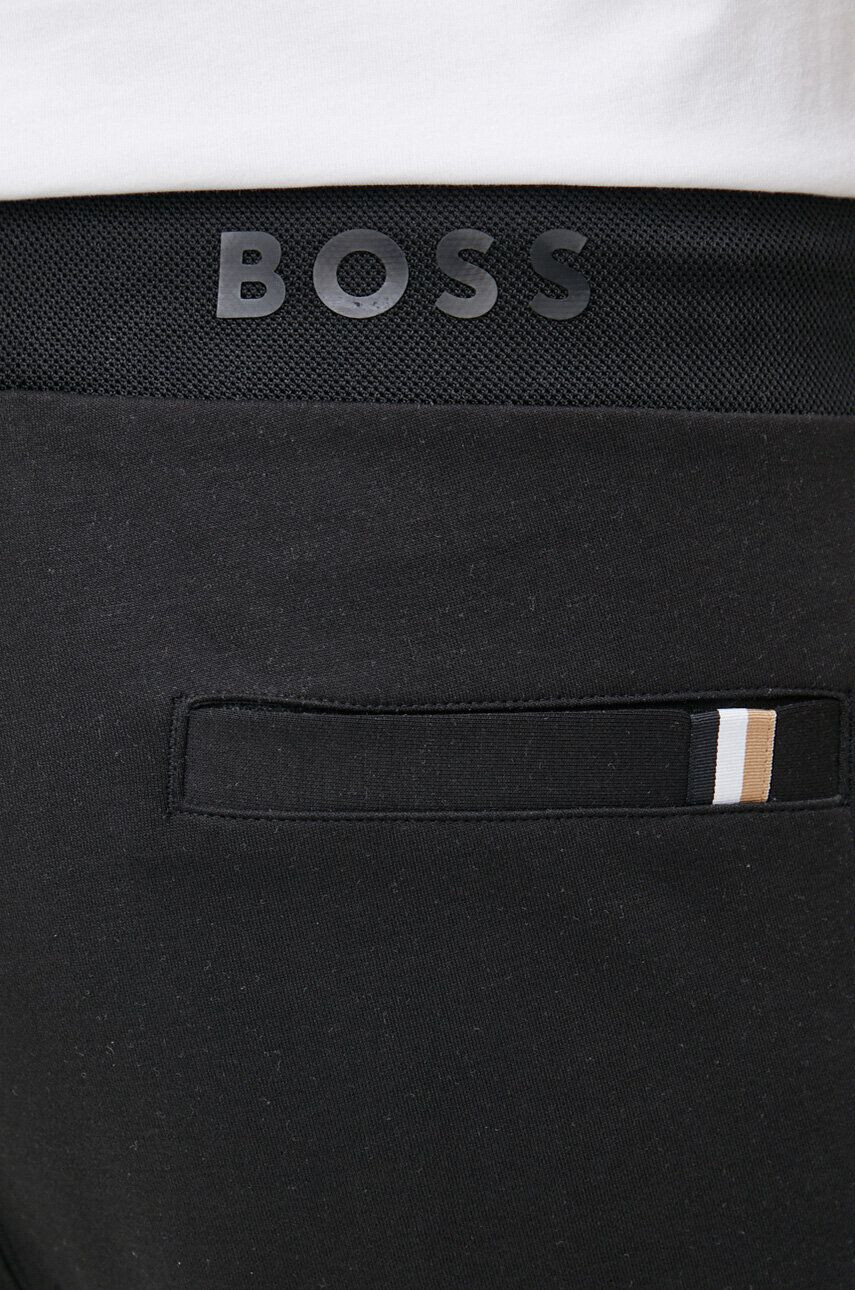 Boss pantaloni de trening culoarea negru cu imprimeu - Pled.ro