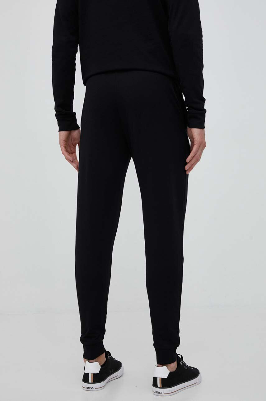 Boss pantaloni de trening din bumbac culoarea negru cu imprimeu - Pled.ro