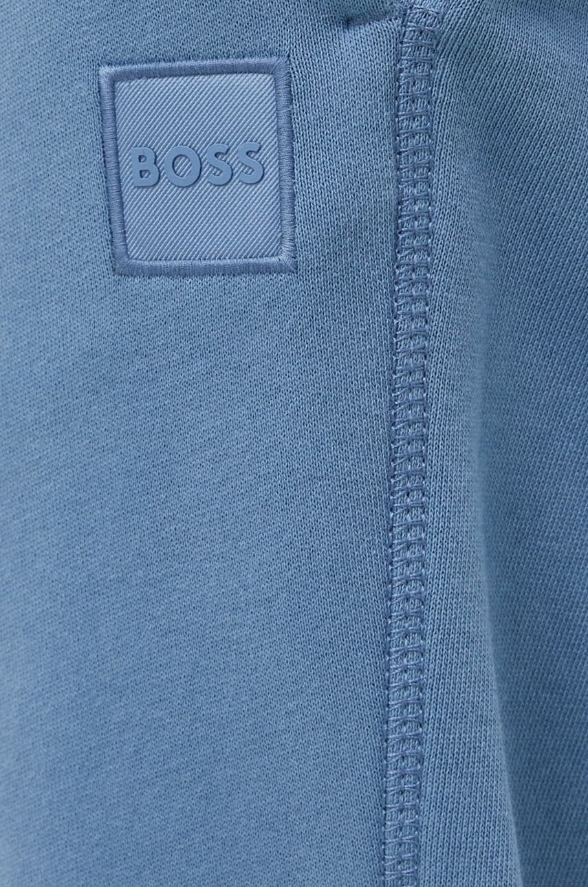 Boss Orange BOSS pantaloni de trening din bumbac BOSS CASUAL barbati neted - Pled.ro