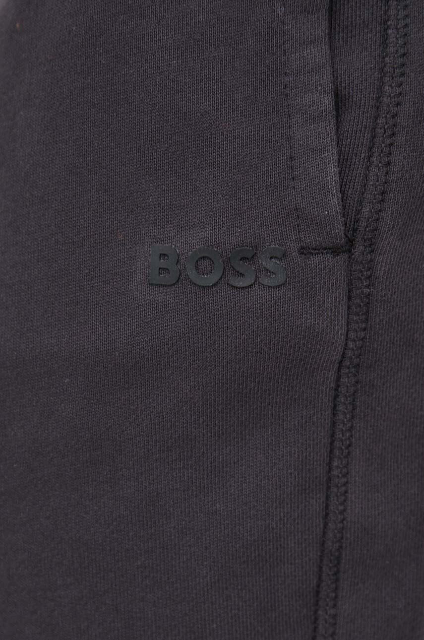 Boss Orange BOSS pantaloni de trening din bumbac BOSS CASUAL culoarea gri neted - Pled.ro