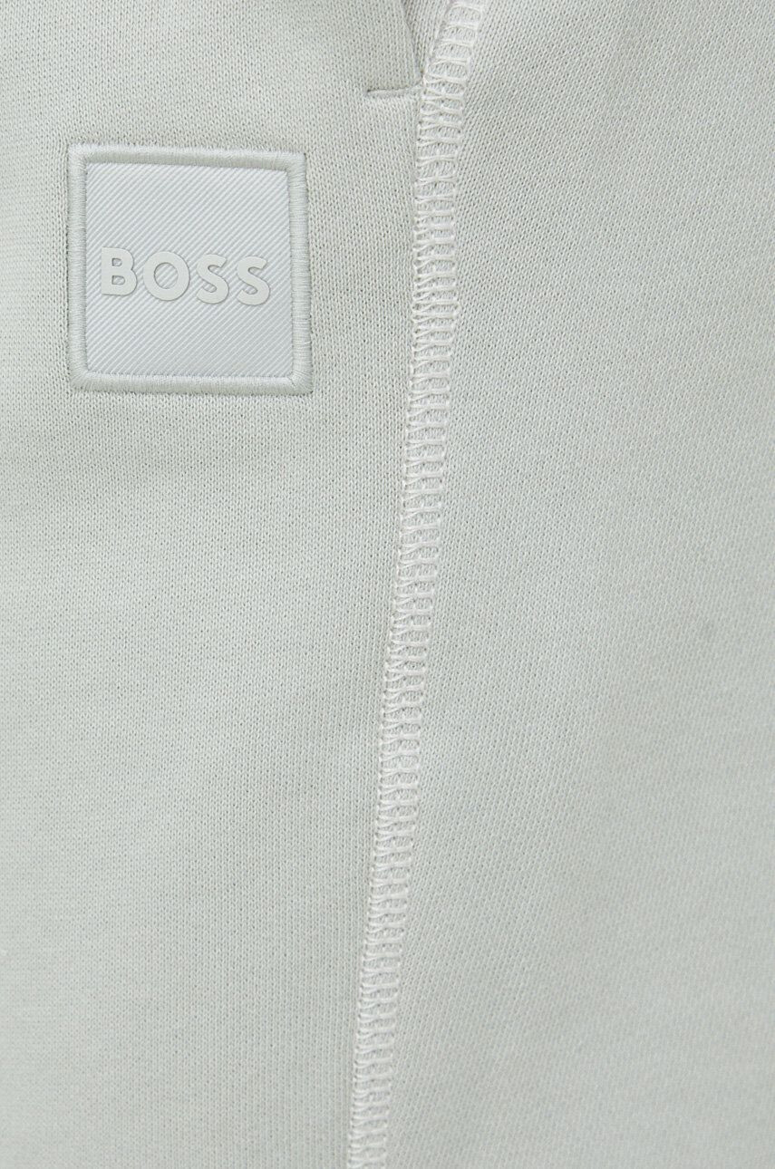 Boss Orange BOSS pantaloni de trening din bumbac boss casual barbati culoarea gri neted - Pled.ro