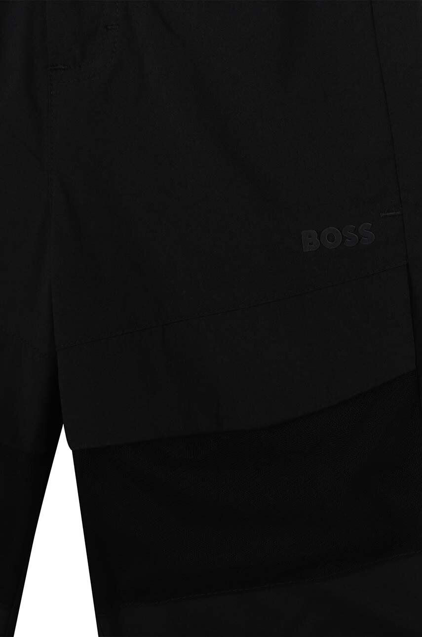 Boss pantaloni scurti copii culoarea negru - Pled.ro