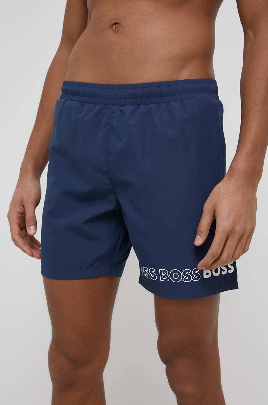 Boss pantaloni scurti de baie culoarea albastru marin - Pled.ro