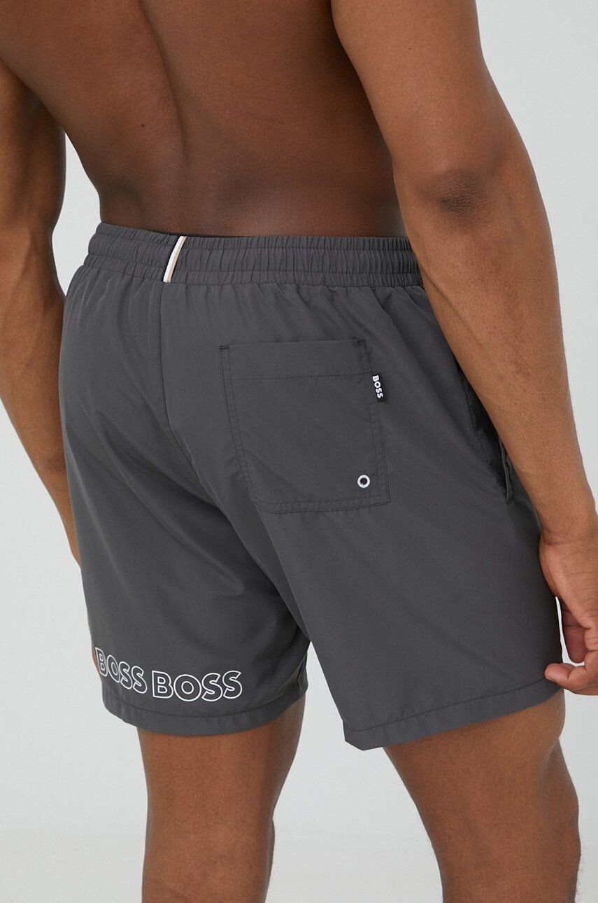 Boss pantaloni scurti de baie culoarea gri - Pled.ro