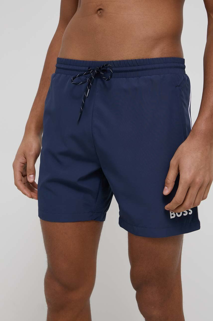 Boss pantaloni scurti de baie culoarea albastru marin - Pled.ro