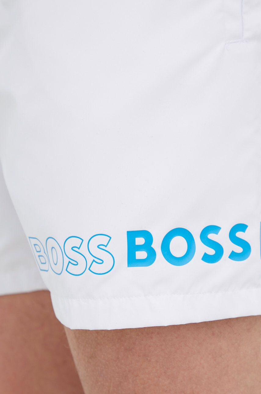 Boss pantaloni scurti de baie culoarea alb - Pled.ro