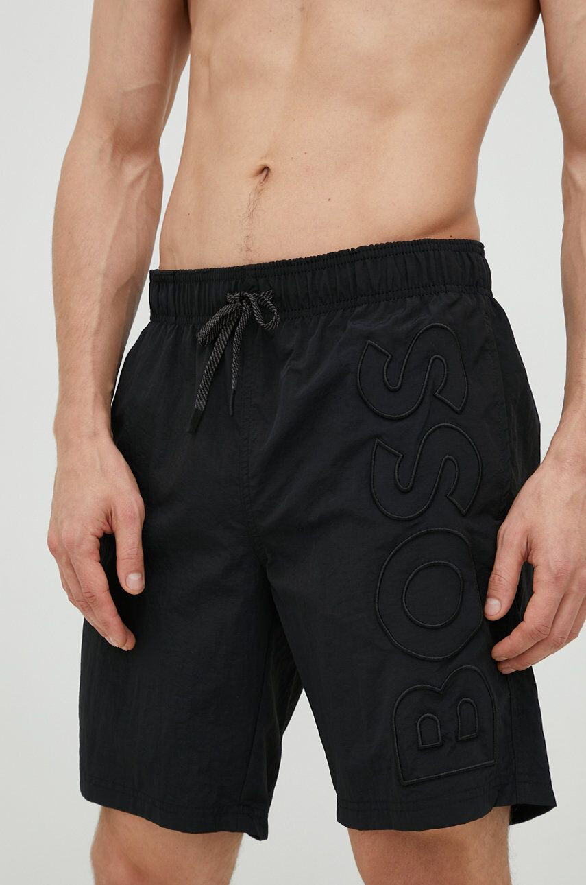 Boss pantaloni scurti de baie culoarea negru - Pled.ro