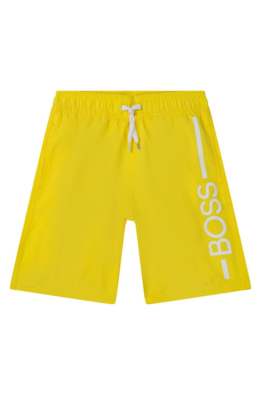 Boss pantaloni scurti de baie copii culoarea galben - Pled.ro