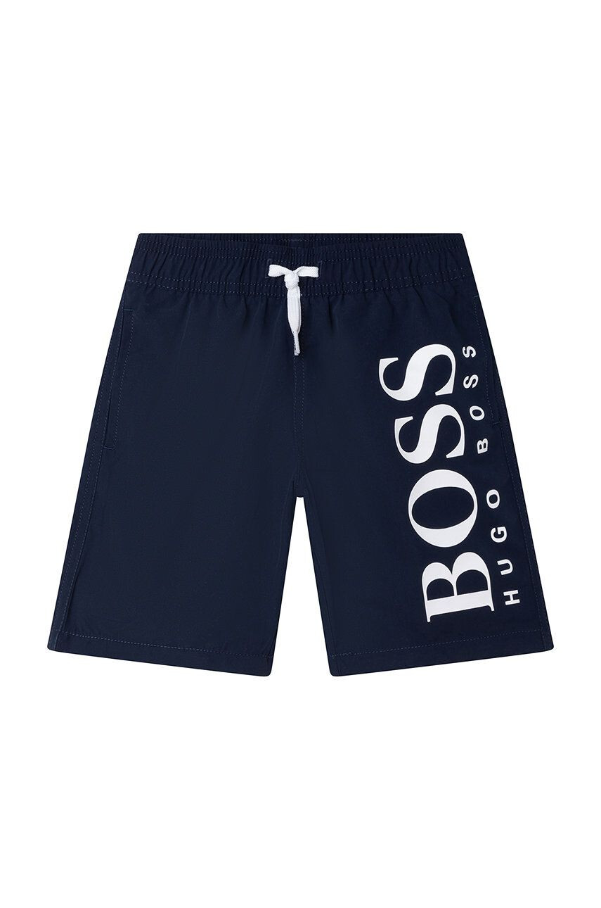 Boss pantaloni scurti de baie copii culoarea verde - Pled.ro