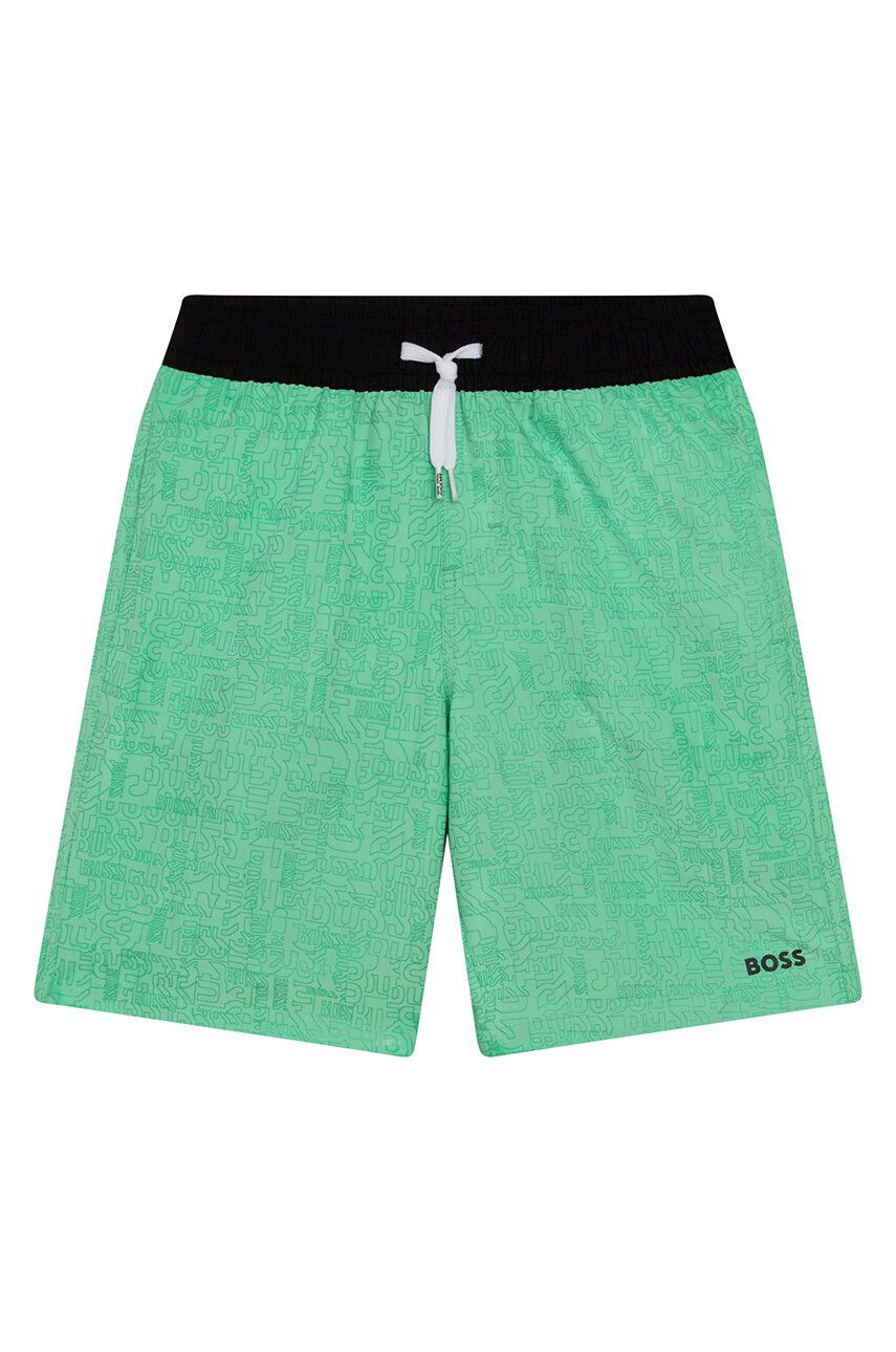 Boss pantaloni scurti de baie copii culoarea verde - Pled.ro