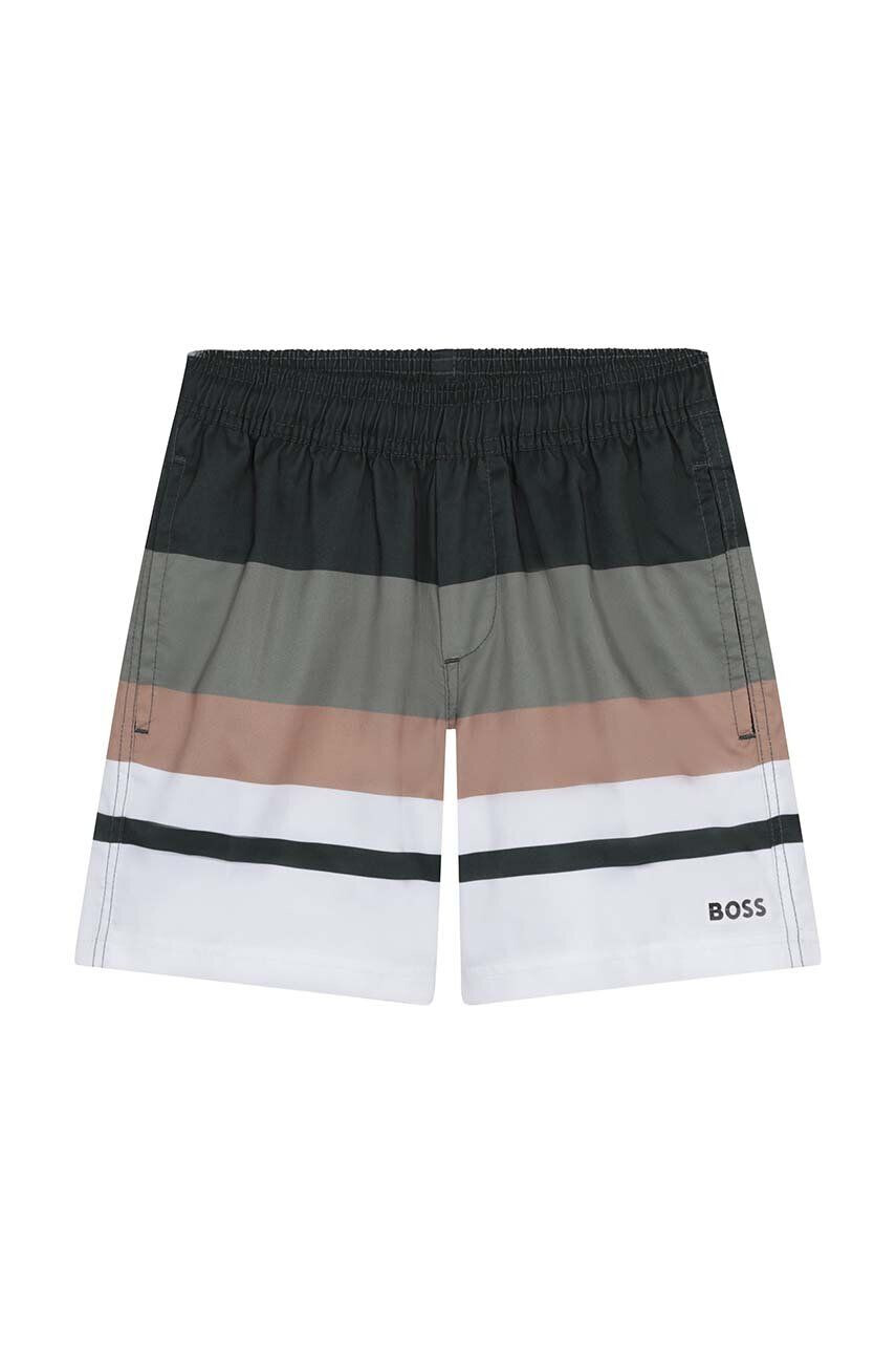 Boss pantaloni scurti de baie copii culoarea verde - Pled.ro