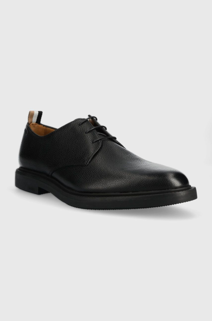 Boss pantofi de piele Larry barbati culoarea negru 50487685 - Pled.ro