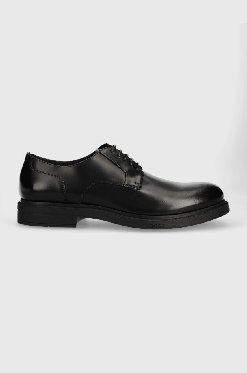 Boss pantofi de piele Saul barbati culoarea negru 50496010 - Pled.ro