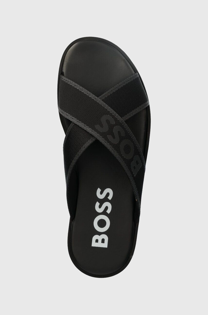 Boss papuci Darrel barbati culoarea negru 50493107 - Pled.ro