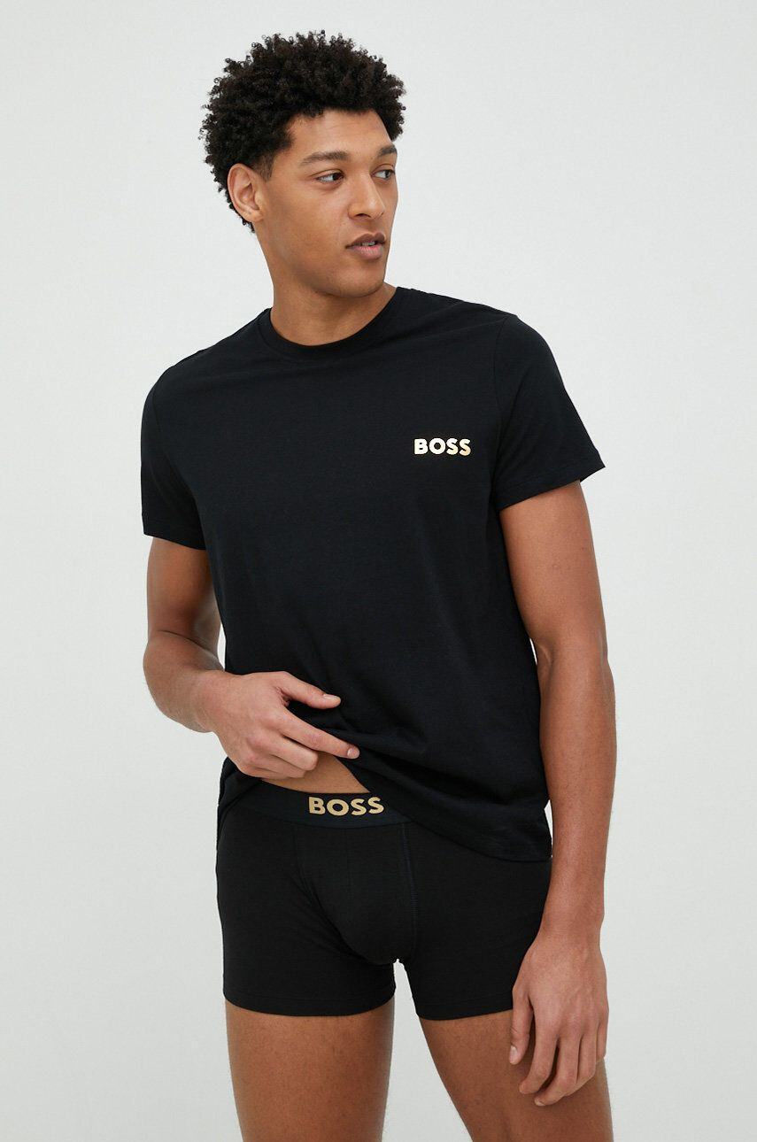 Boss pijama barbati culoarea albastru marin modelator - Pled.ro