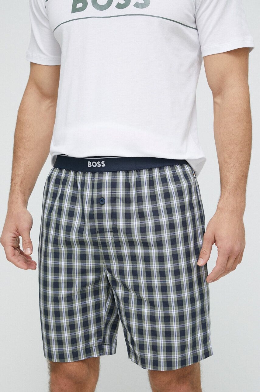 Boss pijama barbati culoarea verde modelator - Pled.ro