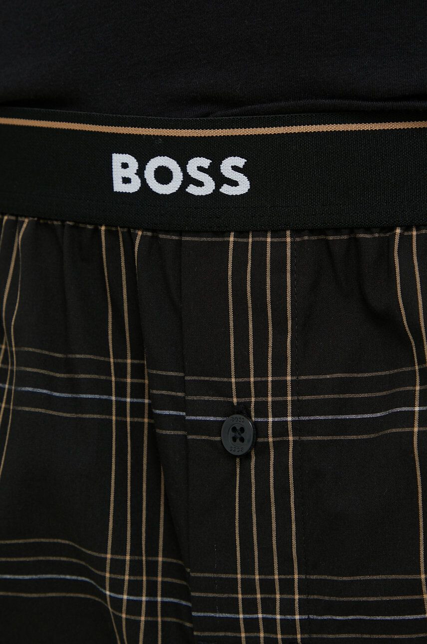 Boss pijama barbati culoarea negru neted - Pled.ro