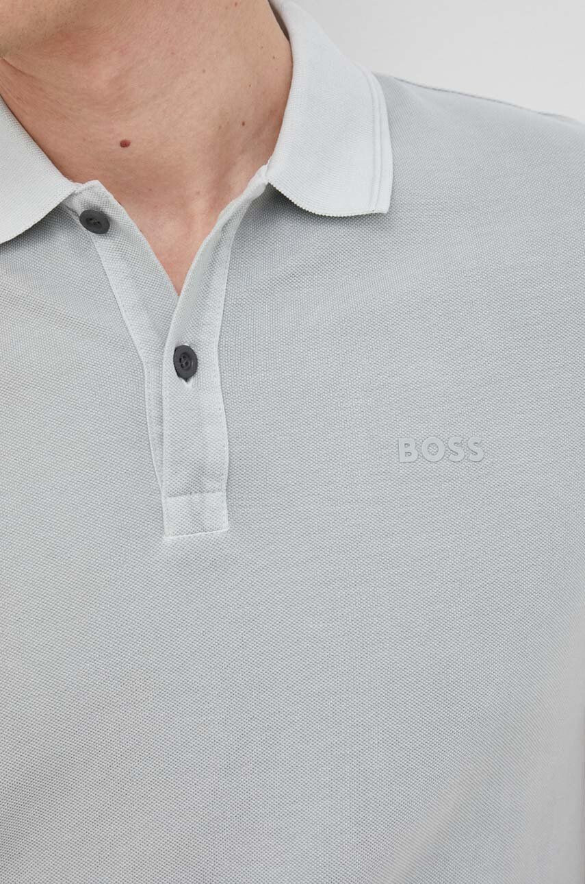 Boss Orange BOSS polo de bumbac Boss Casual culoarea verde neted - Pled.ro