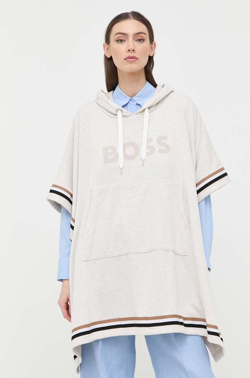 Boss poncho culoarea bej - Pled.ro