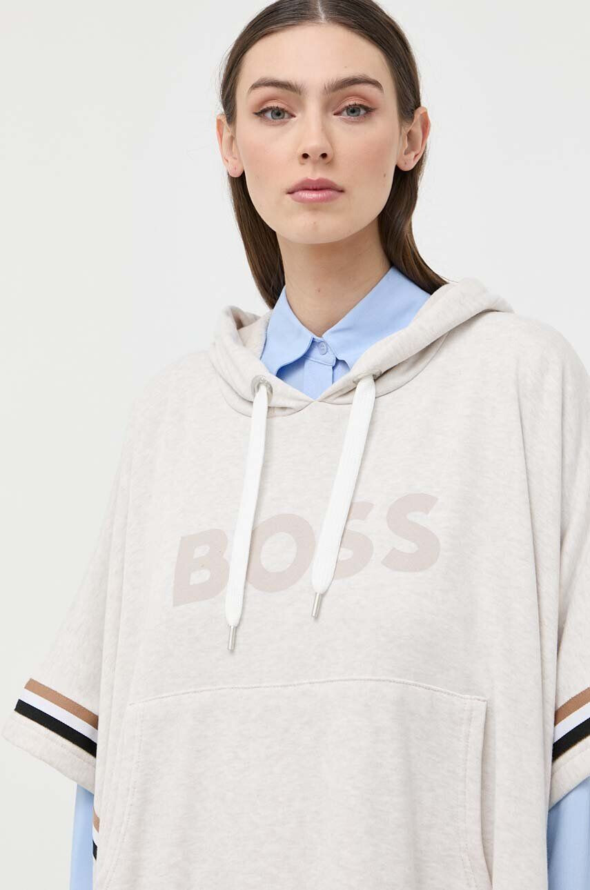 Boss poncho culoarea bej - Pled.ro