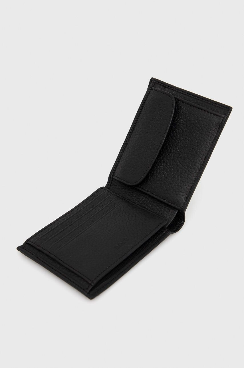 Boss portofel de piele barbati culoarea negru - Pled.ro