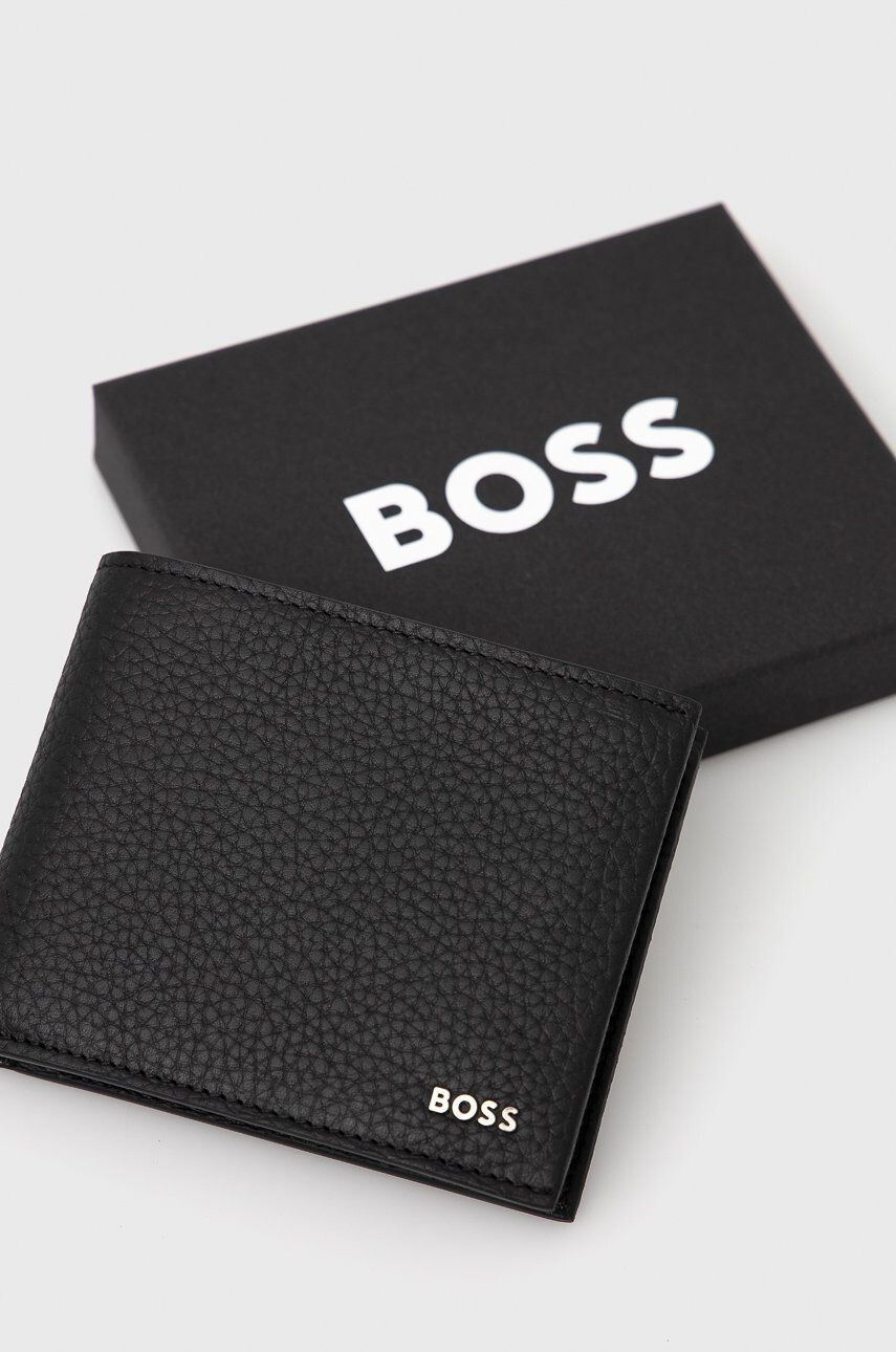 Boss portofel de piele barbati culoarea negru - Pled.ro