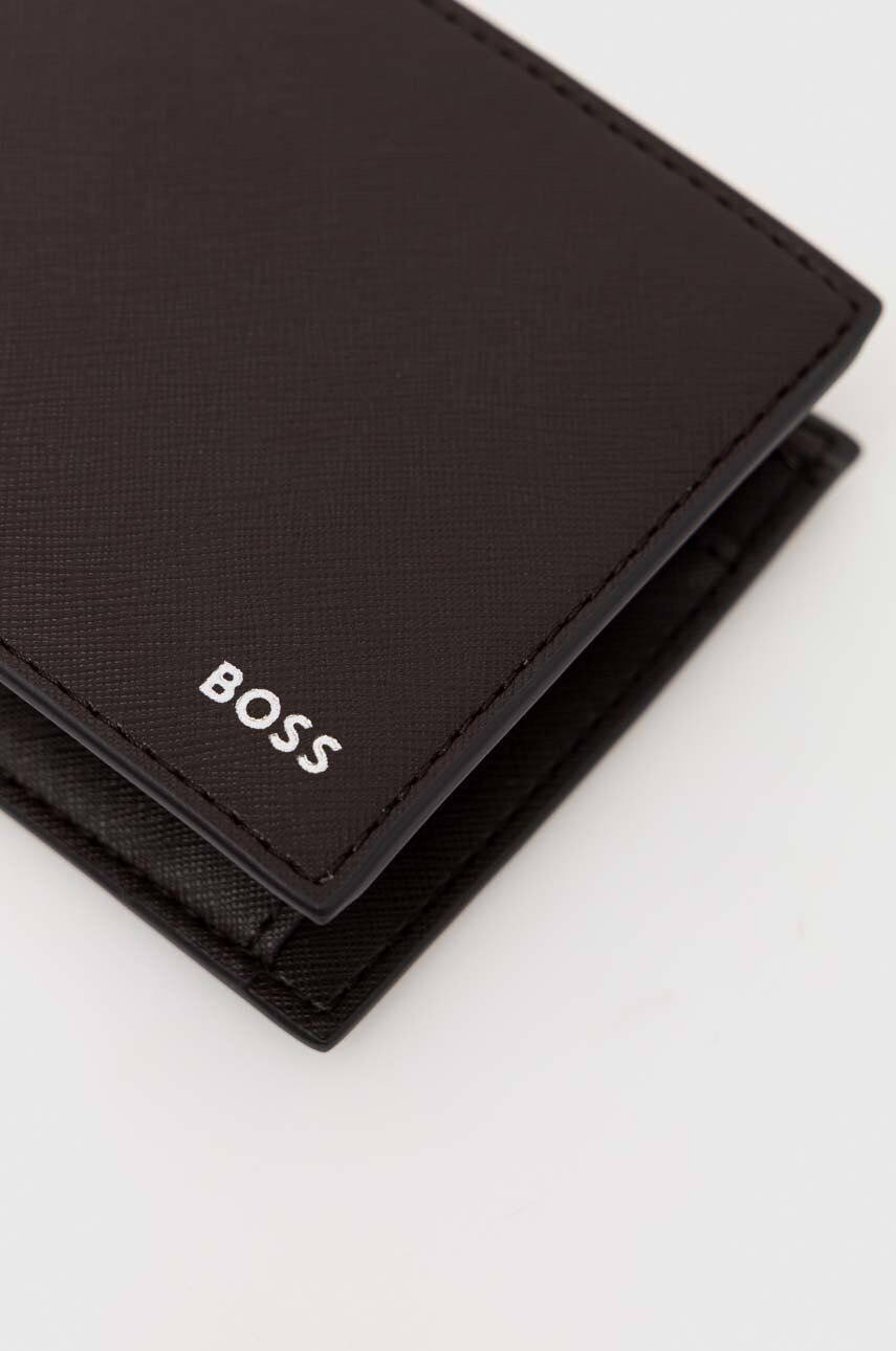 Boss portofel de piele barbati culoarea maro - Pled.ro