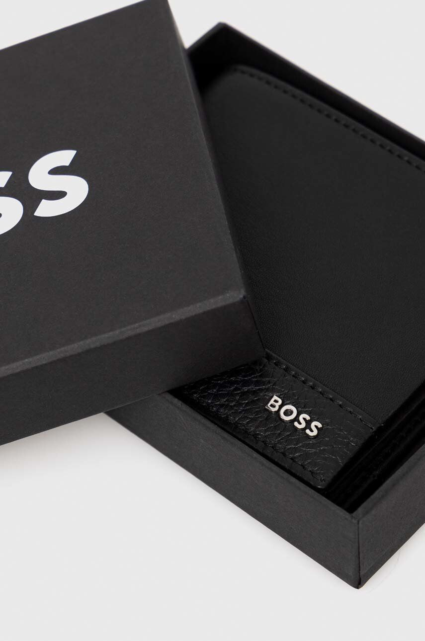 Boss portofel de piele barbati culoarea negru - Pled.ro