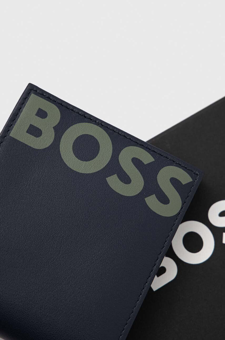 Boss portofel de piele barbati culoarea albastru marin - Pled.ro