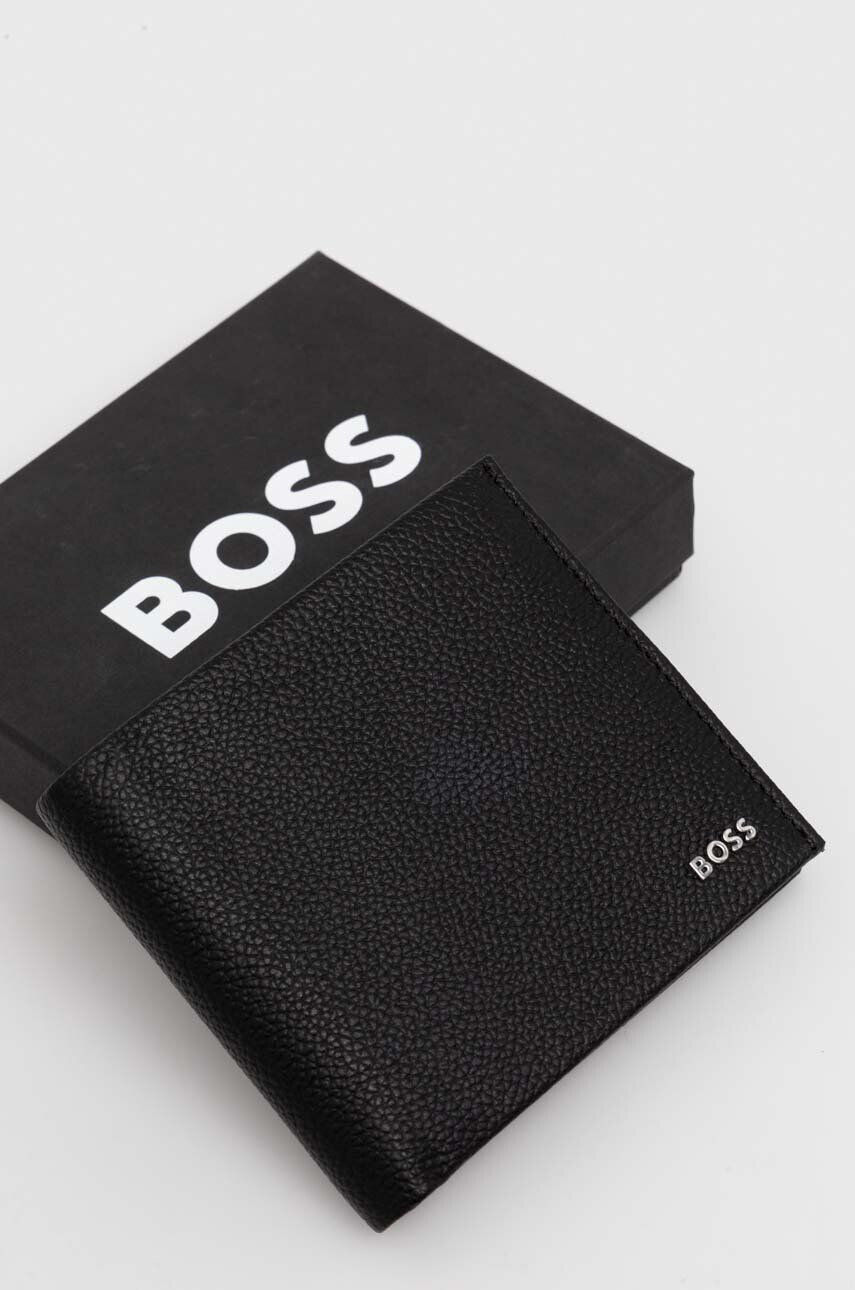 Boss portofel de piele barbati culoarea negru - Pled.ro