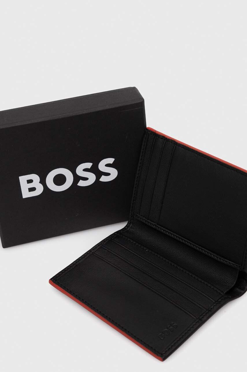 Boss portofel de piele barbati culoarea negru - Pled.ro