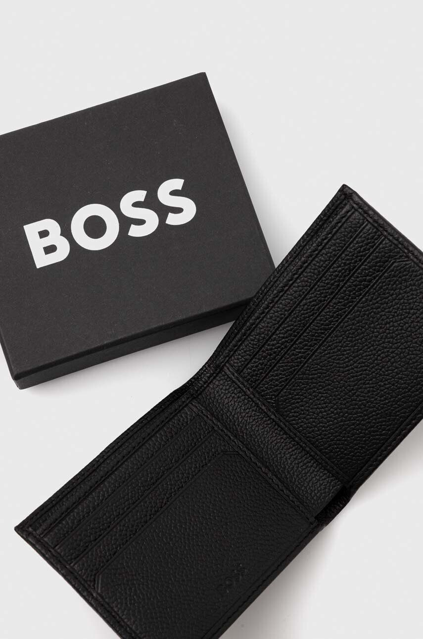 Boss portofel de piele barbati culoarea negru - Pled.ro