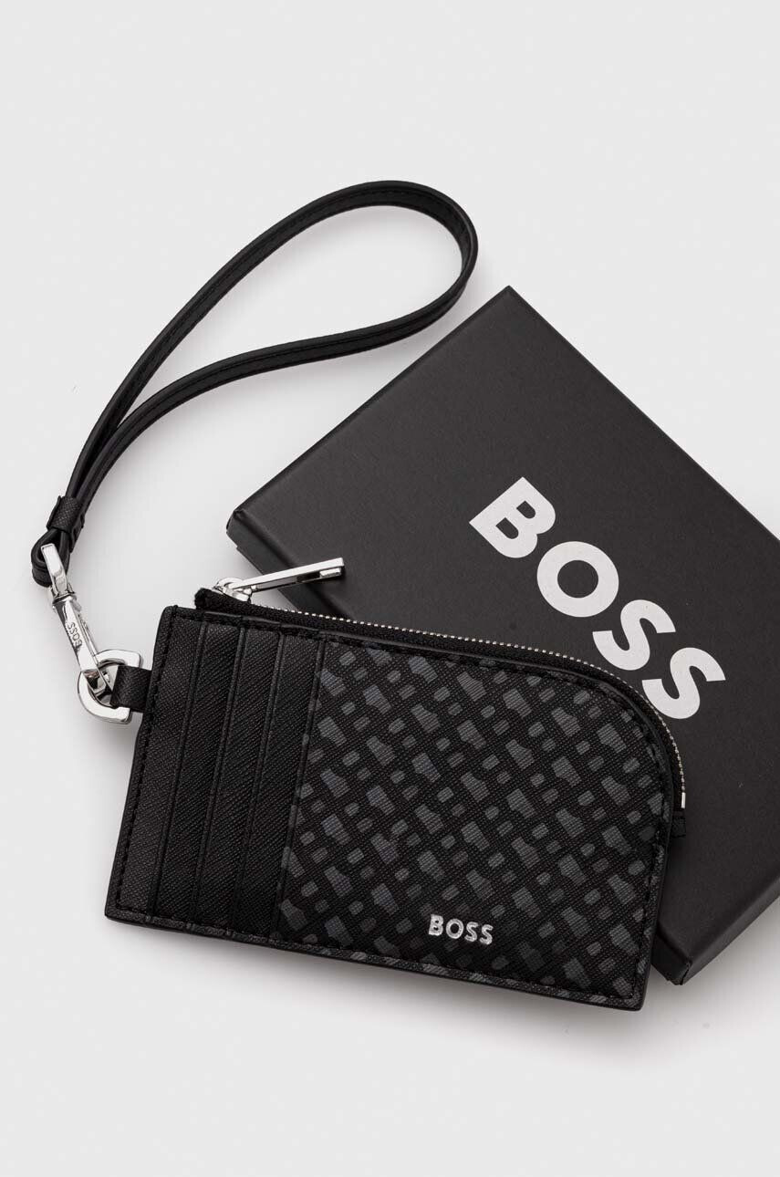 Boss portofel de piele barbati culoarea negru - Pled.ro