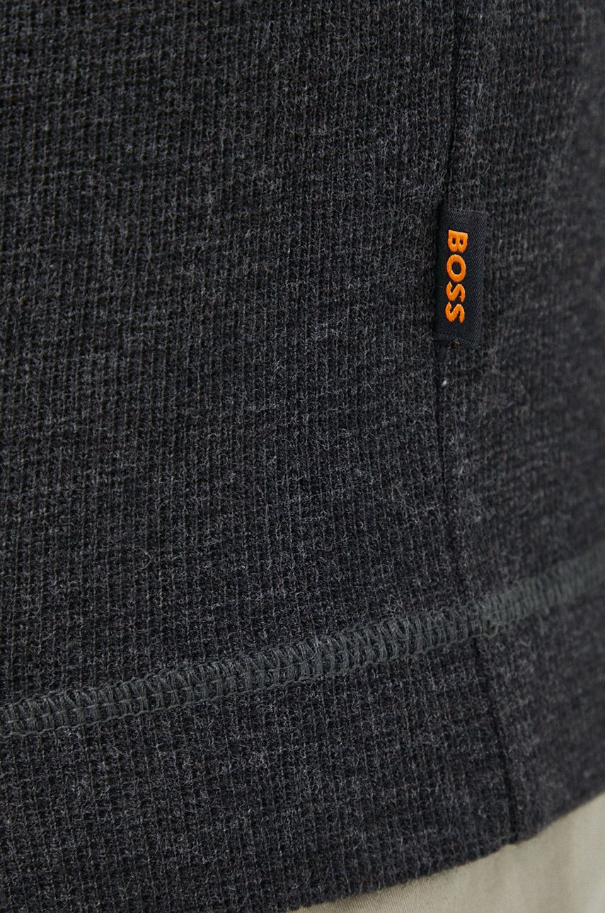 Boss Orange BOSS pulover de bumbac Boss Casual barbati culoarea negru light - Pled.ro