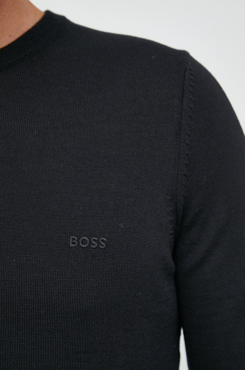 Boss pulover de lana barbati culoarea negru - Pled.ro