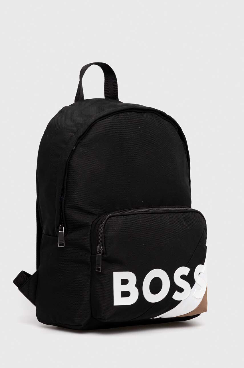 Boss rucsac barbati culoarea negru mare cu imprimeu - Pled.ro