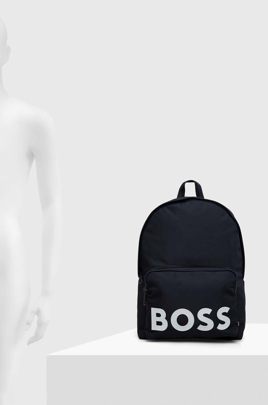 Boss rucsac barbati culoarea negru mare cu imprimeu - Pled.ro