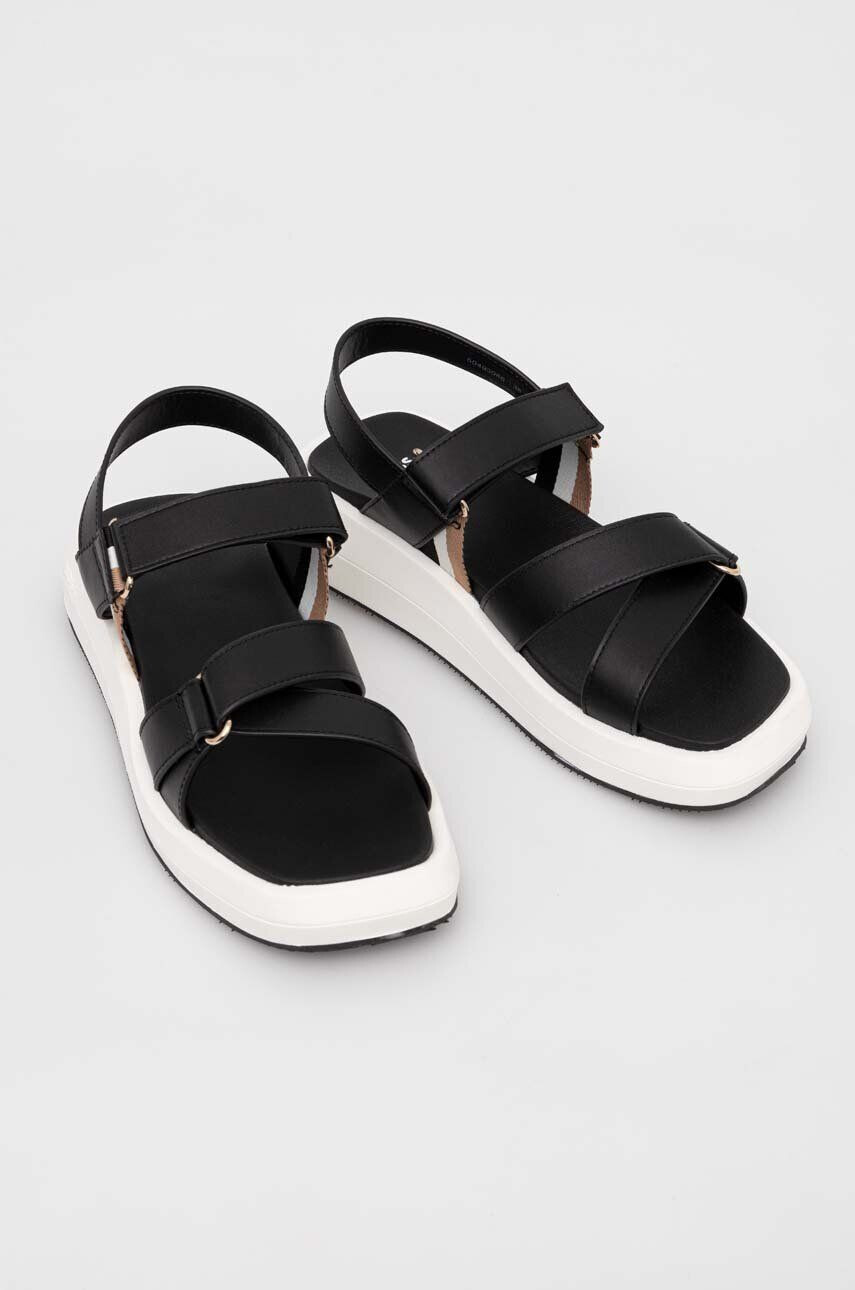 Boss sandale Jess Sandal-FL femei culoarea negru cu platforma 50493086 - Pled.ro