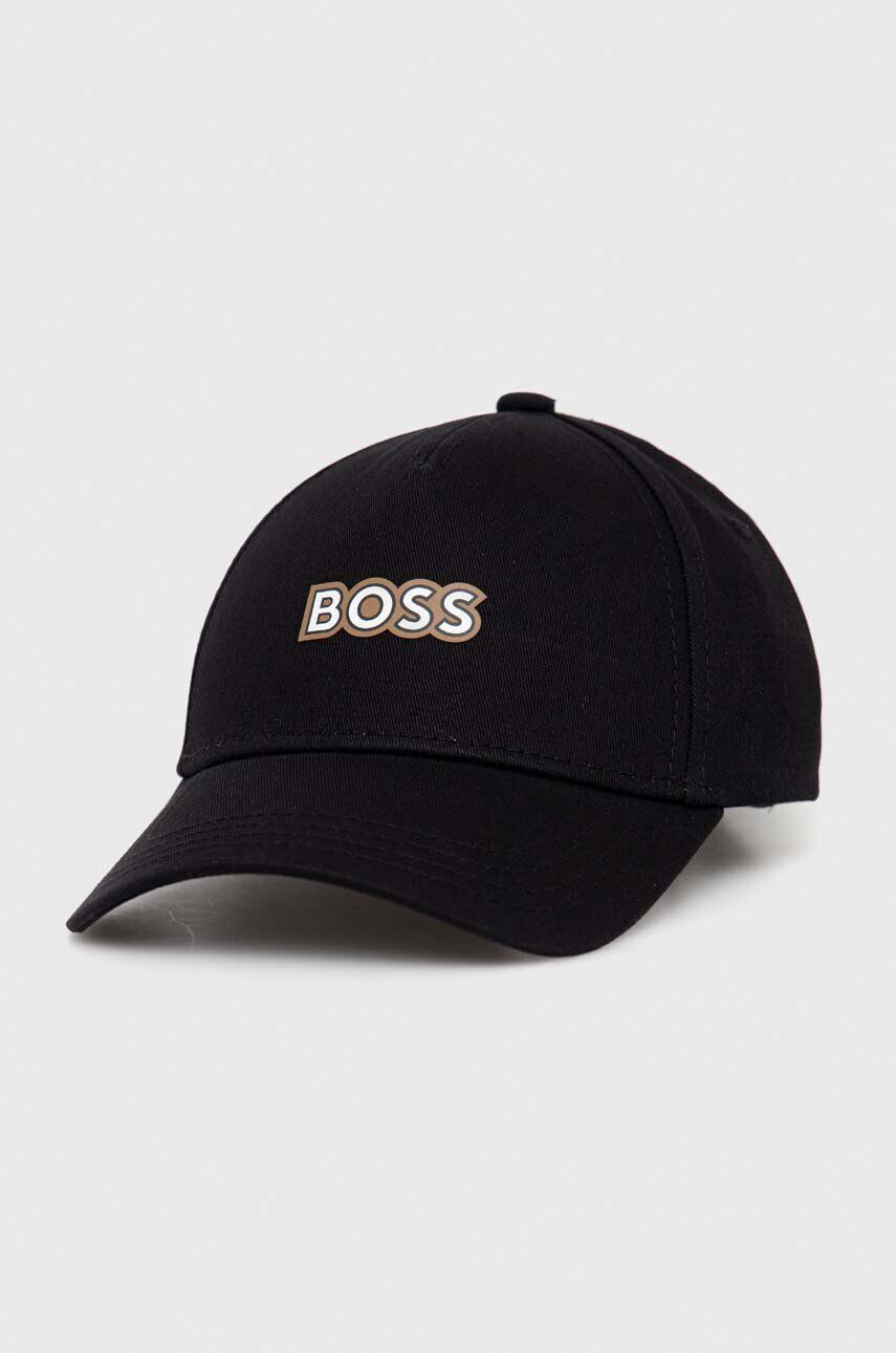 Boss sapca culoarea negru neted - Pled.ro