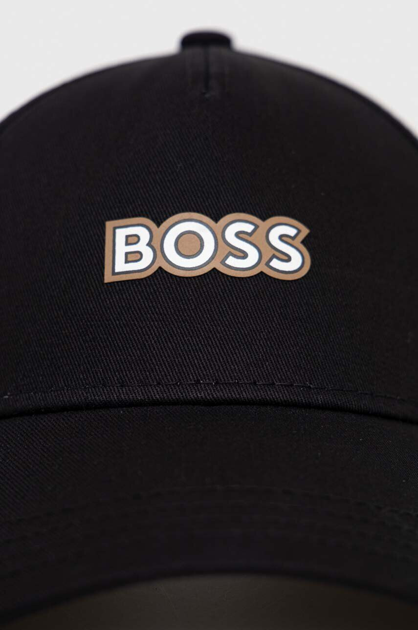 Boss sapca culoarea negru neted - Pled.ro